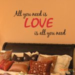 Decaleco Wall Decals - All You Need Is Love Quote