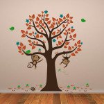 Decaleco Wall Decals - Tree and Monkeys
