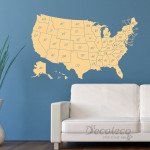 Decaleco Wall Decals - USA Map